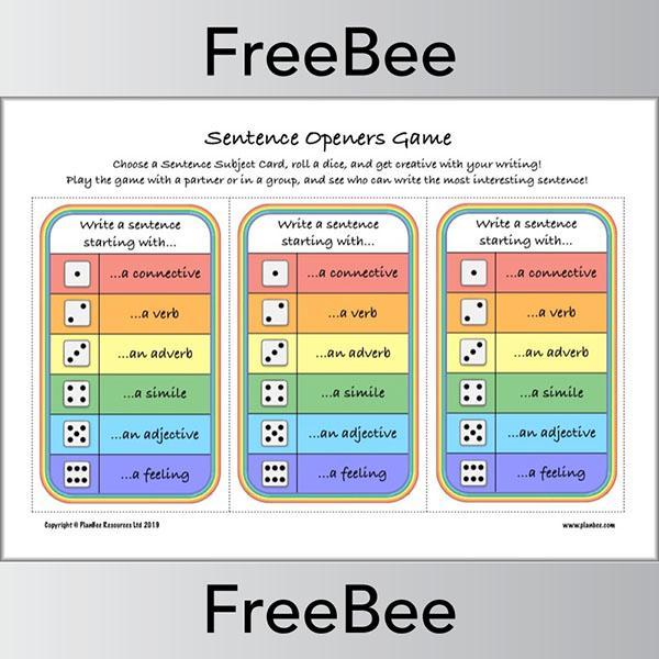 Sentence Openers KS2 Game