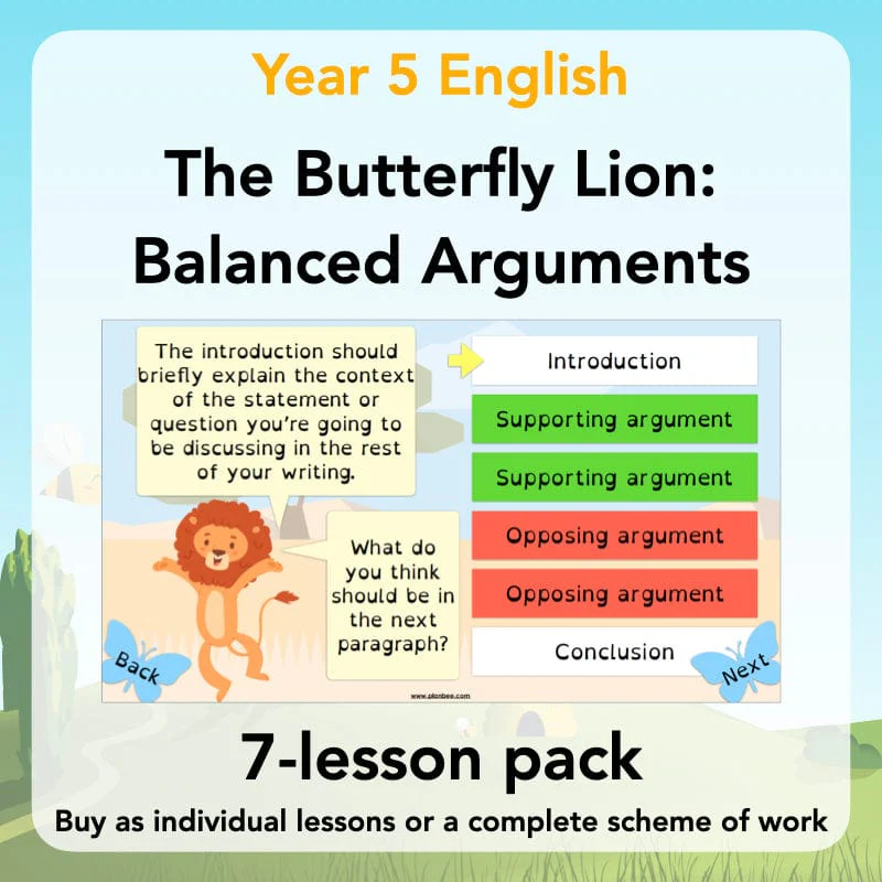 The Butterfly Lion: Balanced Arguments