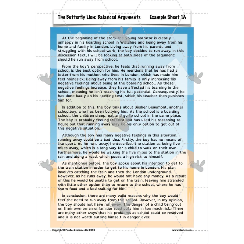 The Butterfly Lion: Balanced Arguments - Image 17
