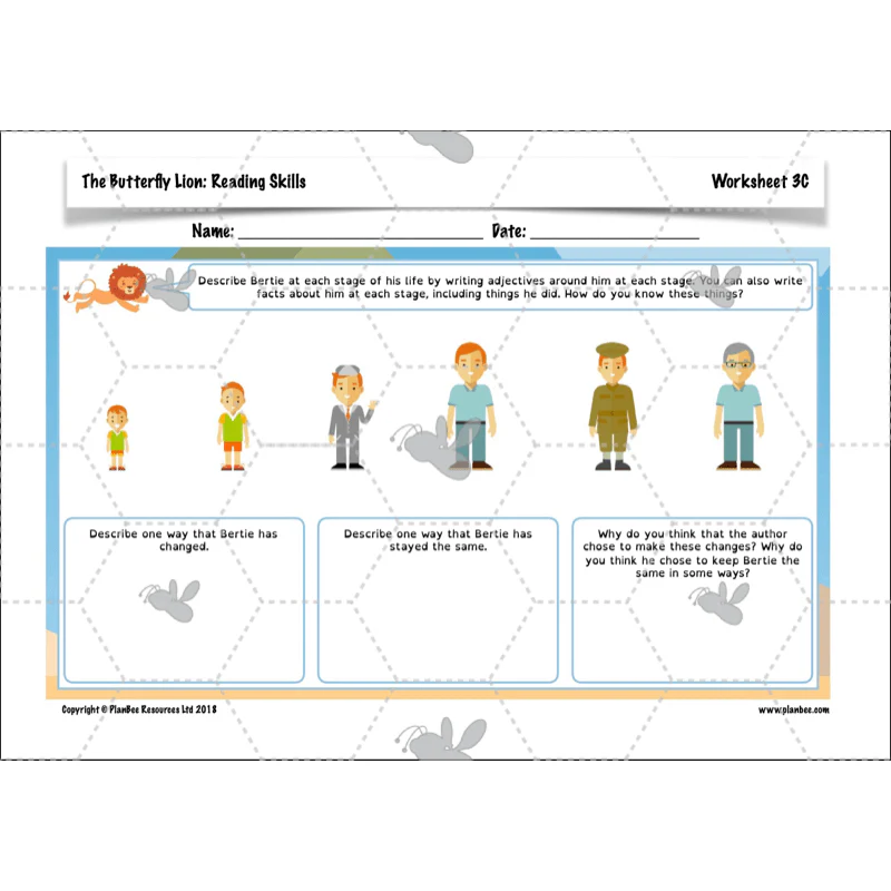 FREE Mini-scheme: The Butterfly Lion: Reading Skills - Image 11