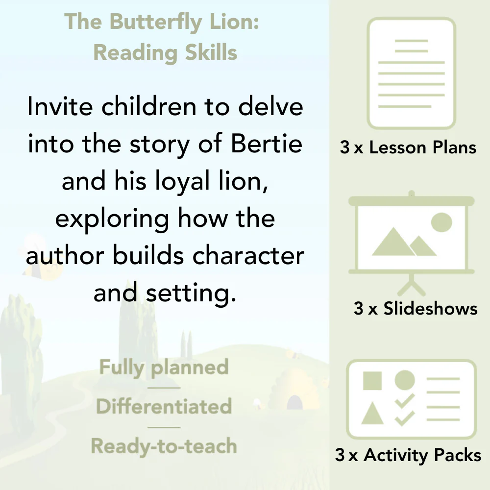 FREE Mini-scheme: The Butterfly Lion: Reading Skills - Image 2