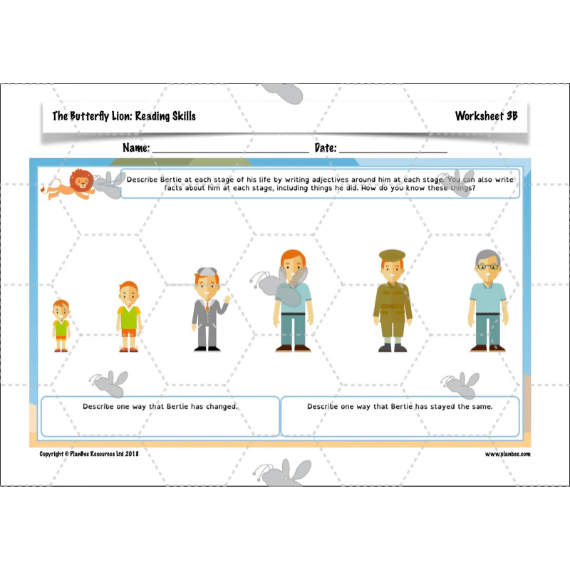 FREE Mini-scheme: The Butterfly Lion: Reading Skills - Image 35