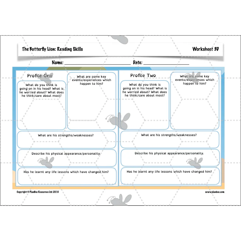 FREE Mini-scheme: The Butterfly Lion: Reading Skills - Image 36