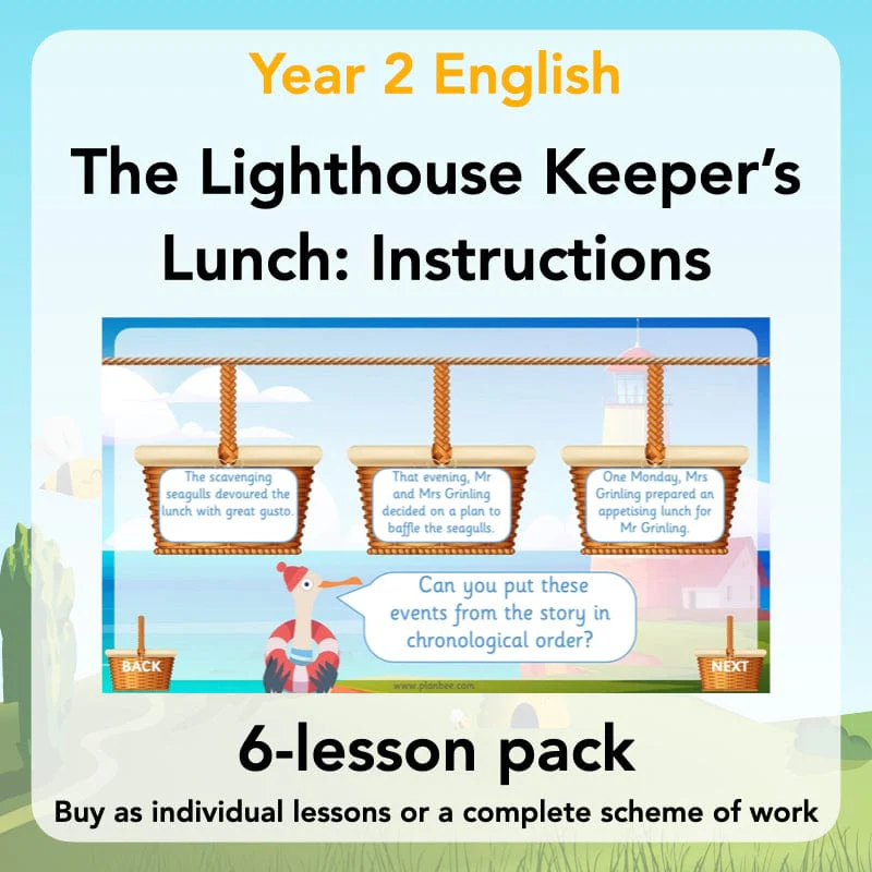 The Lighthouse Keeper's Lunch: Instructions