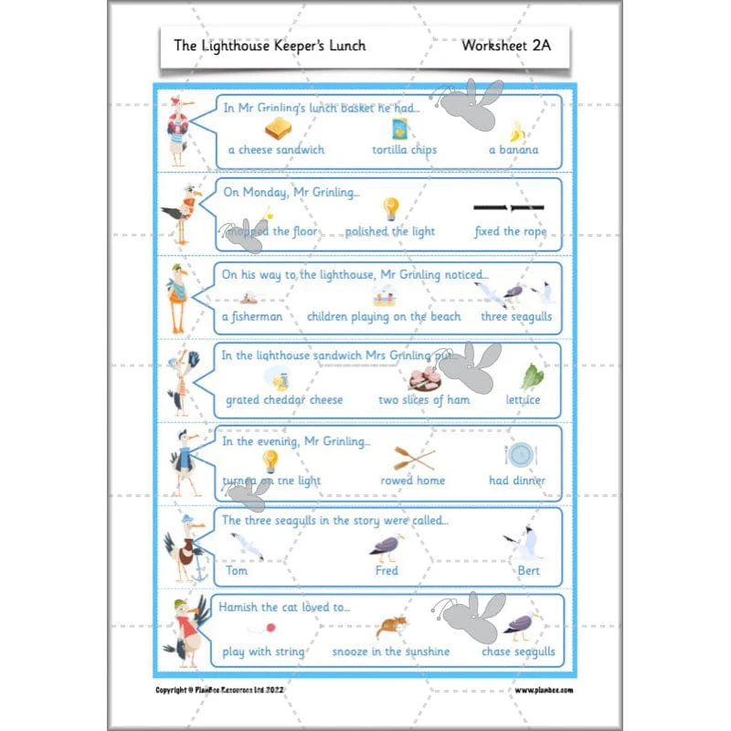 The Lighthouse Keeper's Lunch: Instructions - Image 30