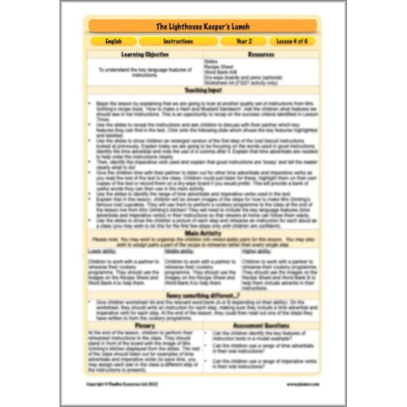 The Lighthouse Keeper's Lunch: Instructions - Image 49