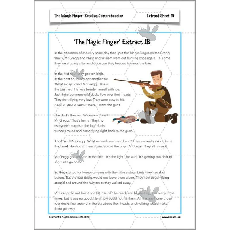 The Magic Finger: Reading Comprehension - Image 12