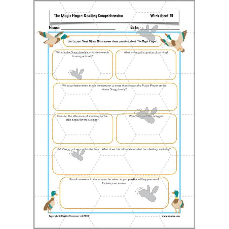 The Magic Finger: Reading Comprehension - Image 24