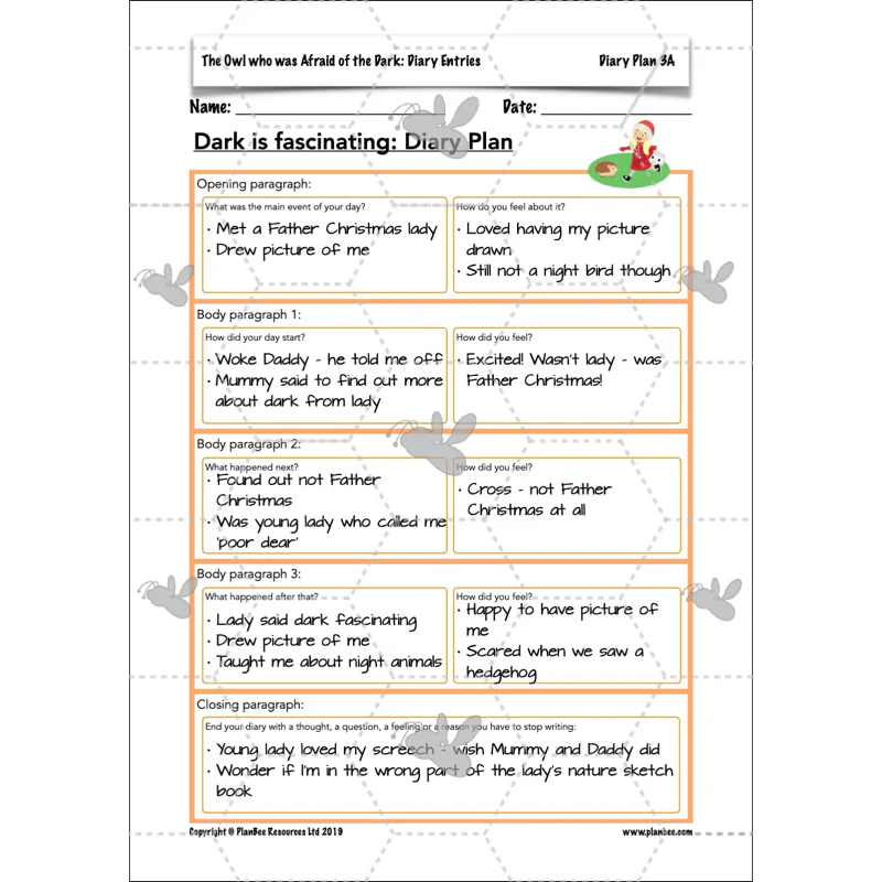 FREE Mini-scheme: The Owl Who was Afraid of the Dark: Diary Entries - Image 11