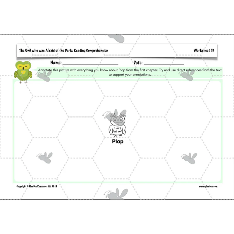 The Owl who was Afraid of the Dark: Reading Comprehension - Image 27