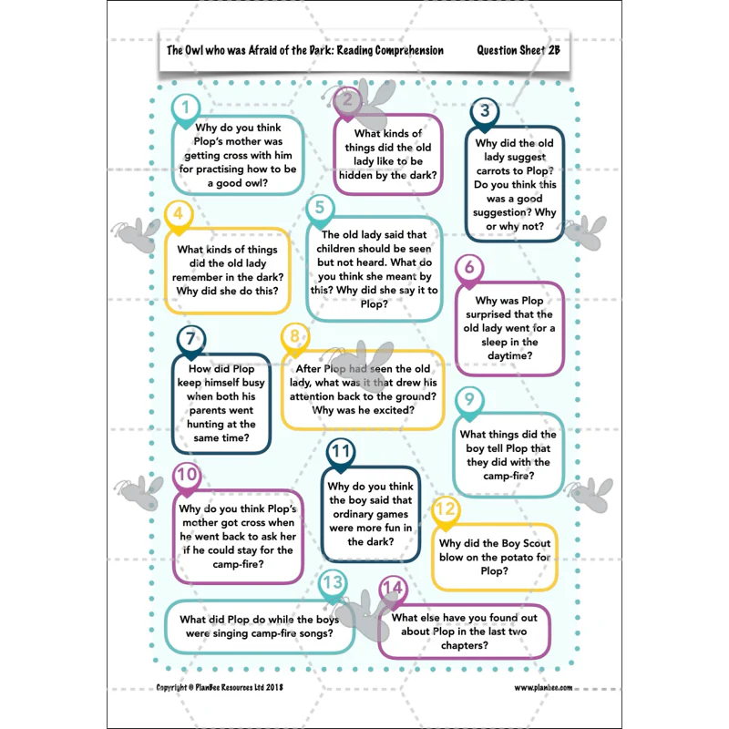 The Owl who was Afraid of the Dark: Reading Comprehension - Image 35