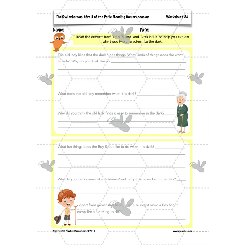 The Owl who was Afraid of the Dark: Reading Comprehension - Image 36