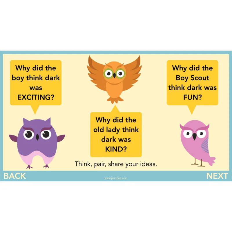 The Owl who was Afraid of the Dark: Reading Comprehension - Image 39