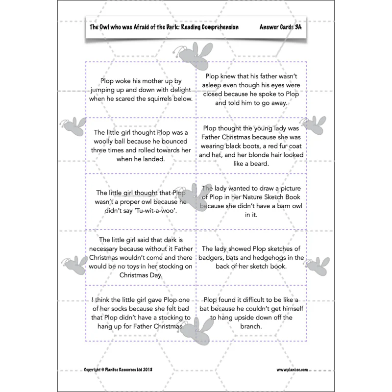 The Owl who was Afraid of the Dark: Reading Comprehension - Image 45