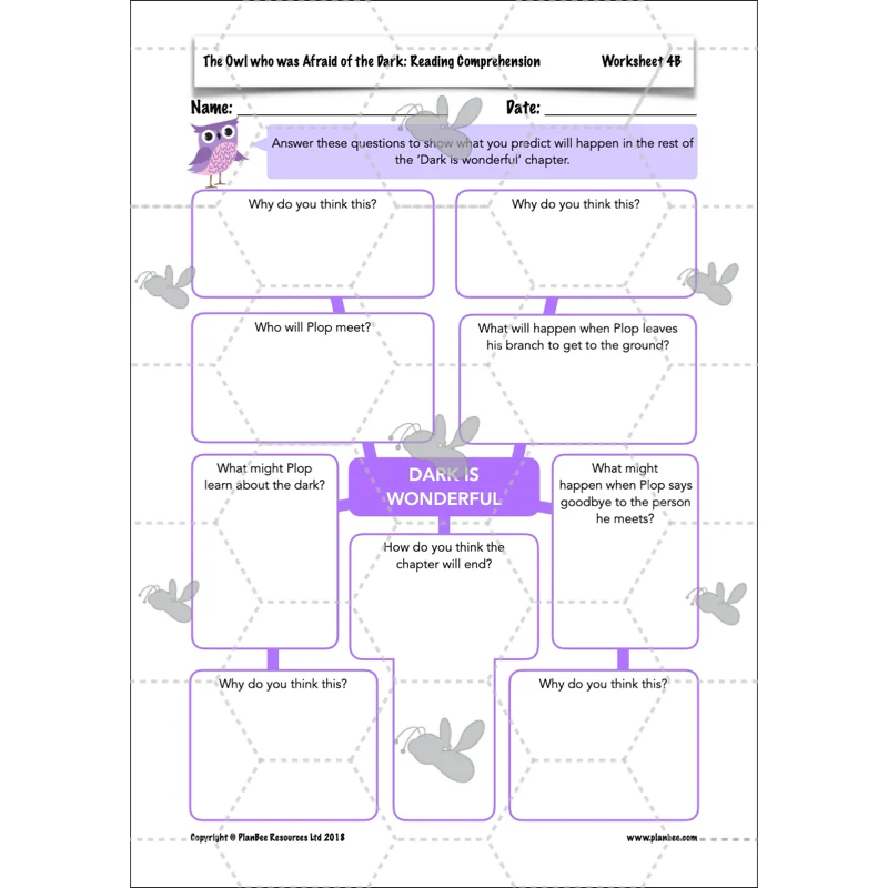 The Owl who was Afraid of the Dark: Reading Comprehension - Image 52