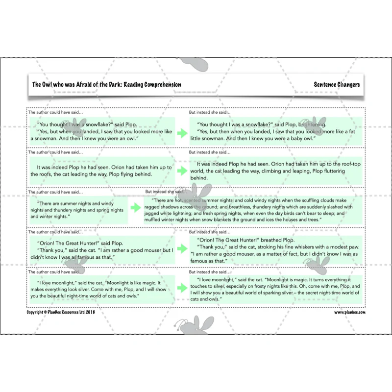 The Owl who was Afraid of the Dark: Reading Comprehension - Image 60