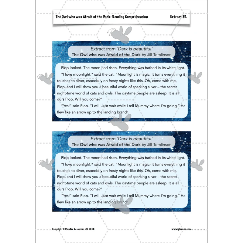 The Owl who was Afraid of the Dark: Reading Comprehension - Image 61