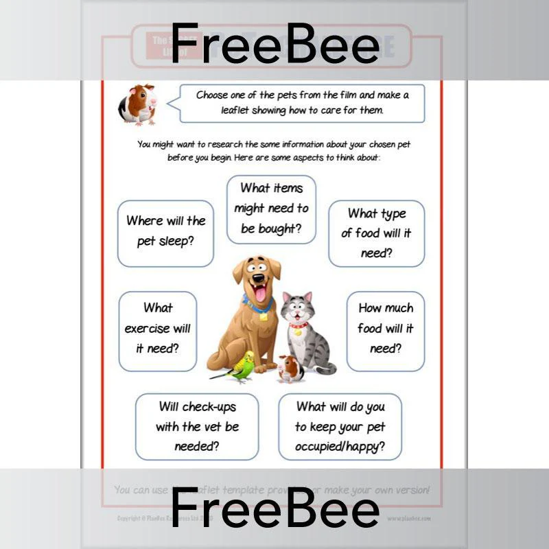 The Secret Life of Pets Activity Sheets