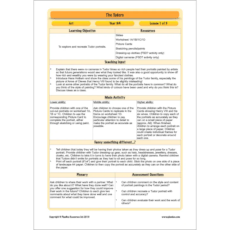 The Tudors Topic Enrichment Pack - Image 35