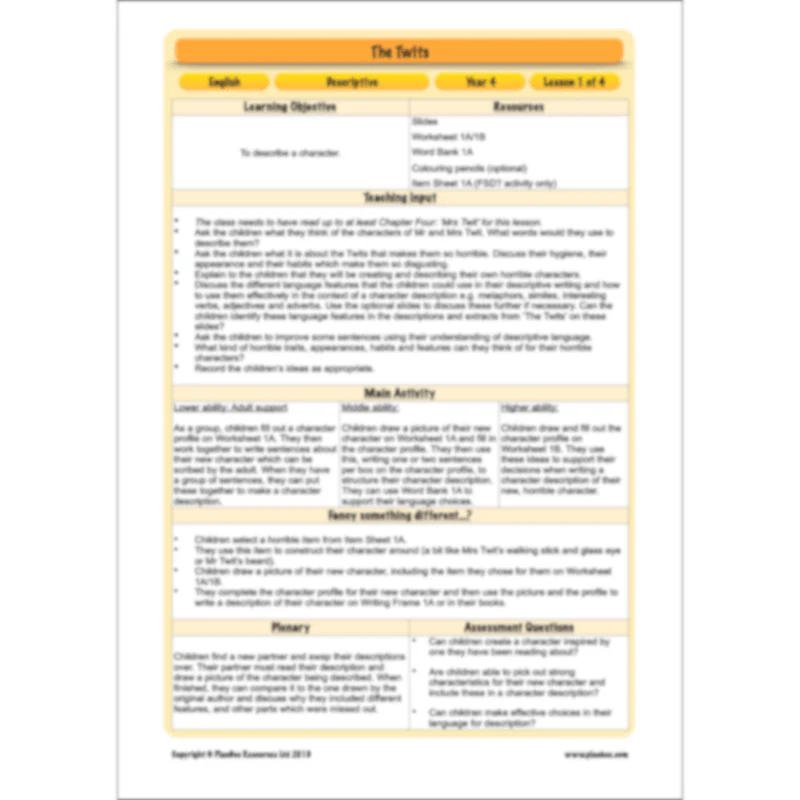 The Twits: Descriptive Writing - Image 15