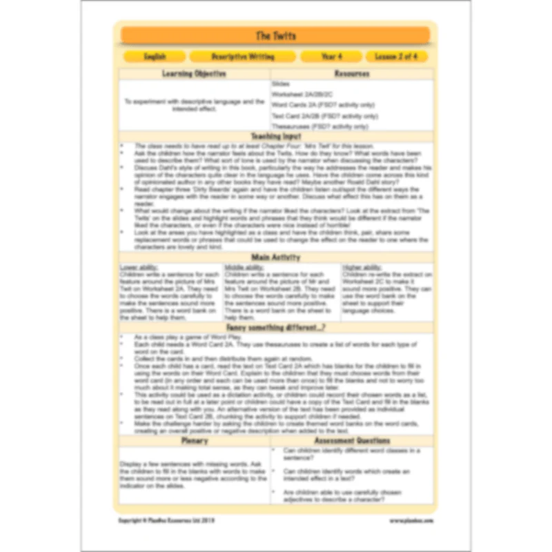 The Twits: Descriptive Writing - Image 16