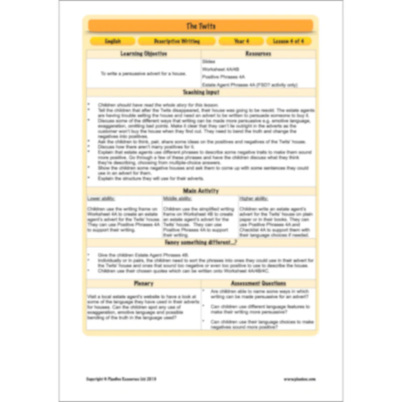 The Twits: Descriptive Writing - Image 48