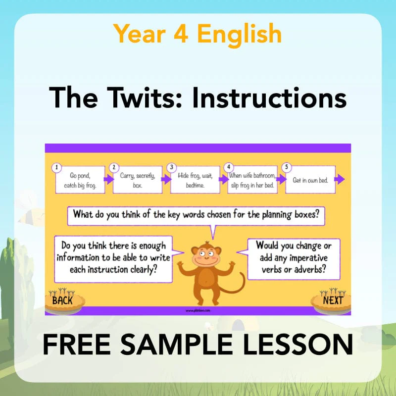 FREE Mini-scheme: The Twits: Instructions