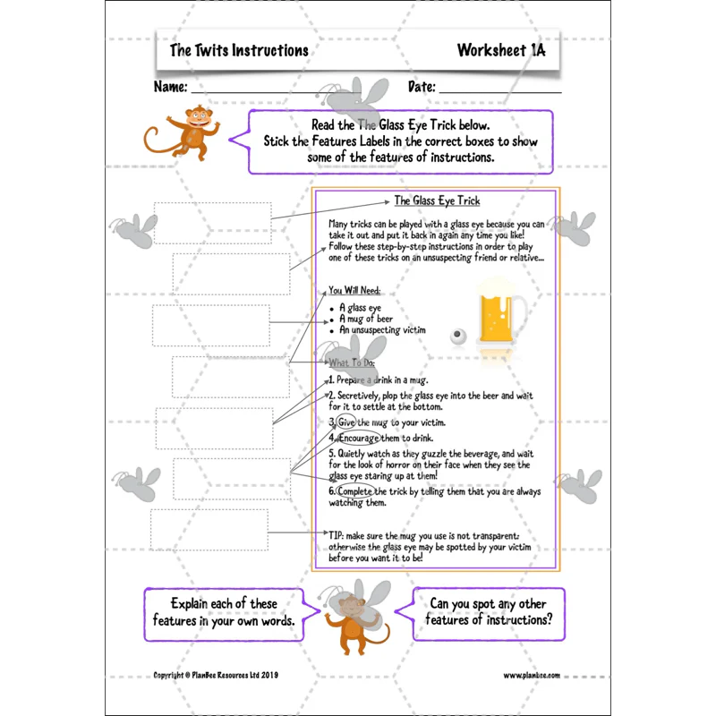 FREE Mini-scheme: The Twits: Instructions - Image 9