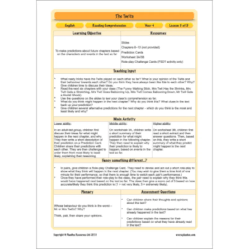 The Twits: Reading Comprehension - Image 43