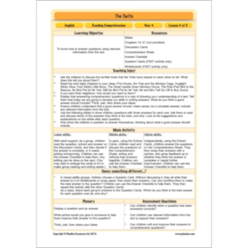 The Twits: Reading Comprehension - Image 51