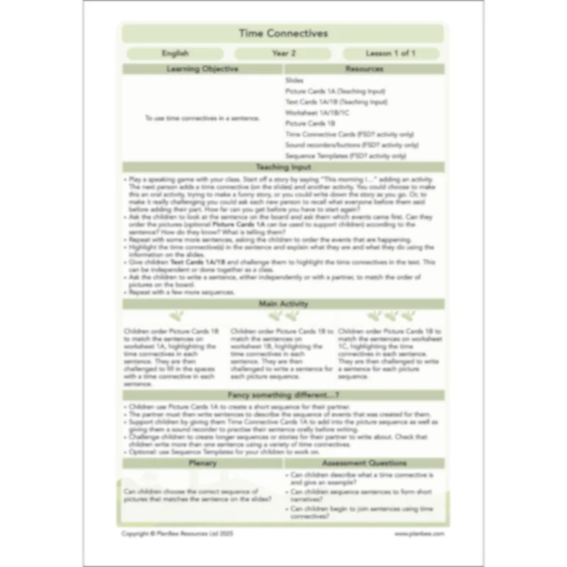 Time Connectives KS1 - Image 12