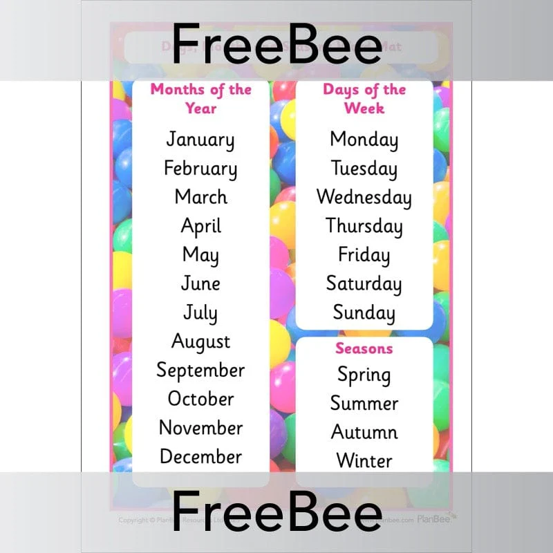 Time language Word Mat