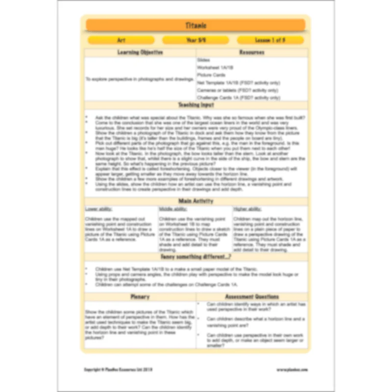 Titanic Topic Enrichment Pack - Image 35