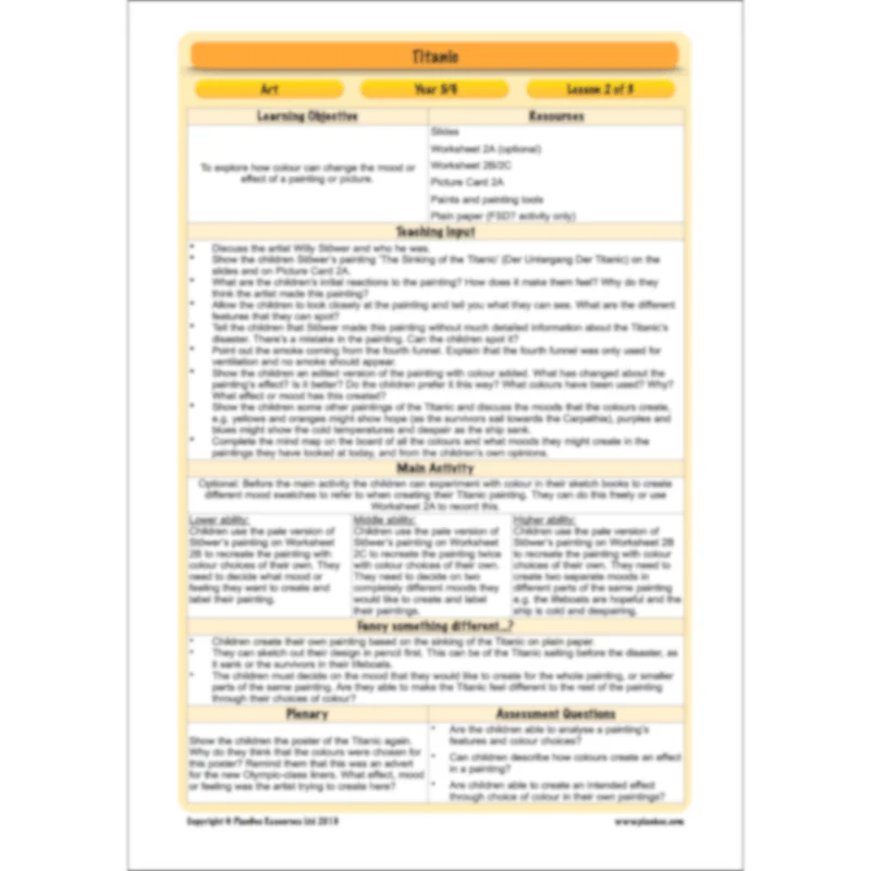 Titanic Topic Enrichment Pack - Image 43