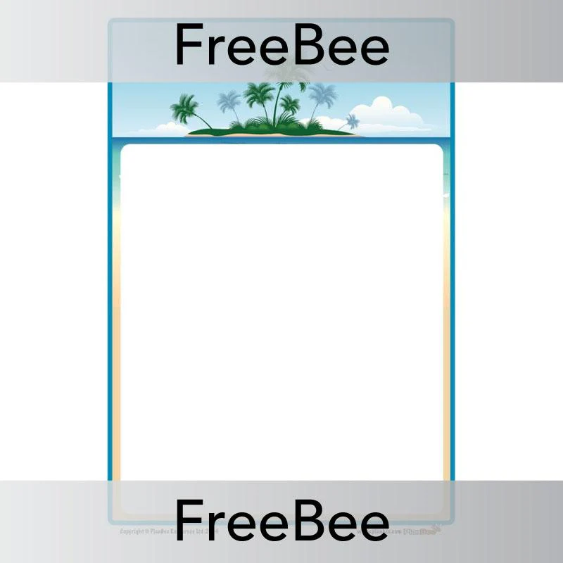 Tropical Island Writing Frame - Image 2