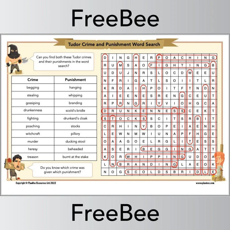 Tudor Crime and Punishment Word Search - Image 2