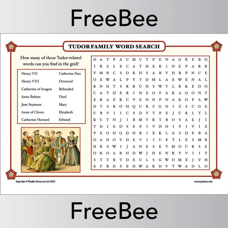 Tudor Family Word Search