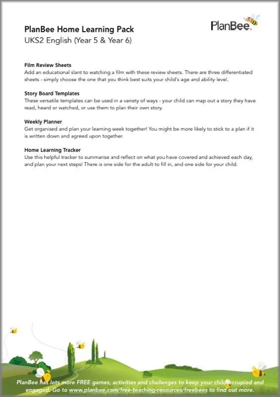 UKS2 English Free Home Learning Activity Pack - Image 4