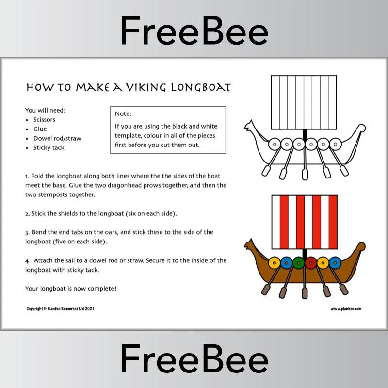 Viking Longboat Template