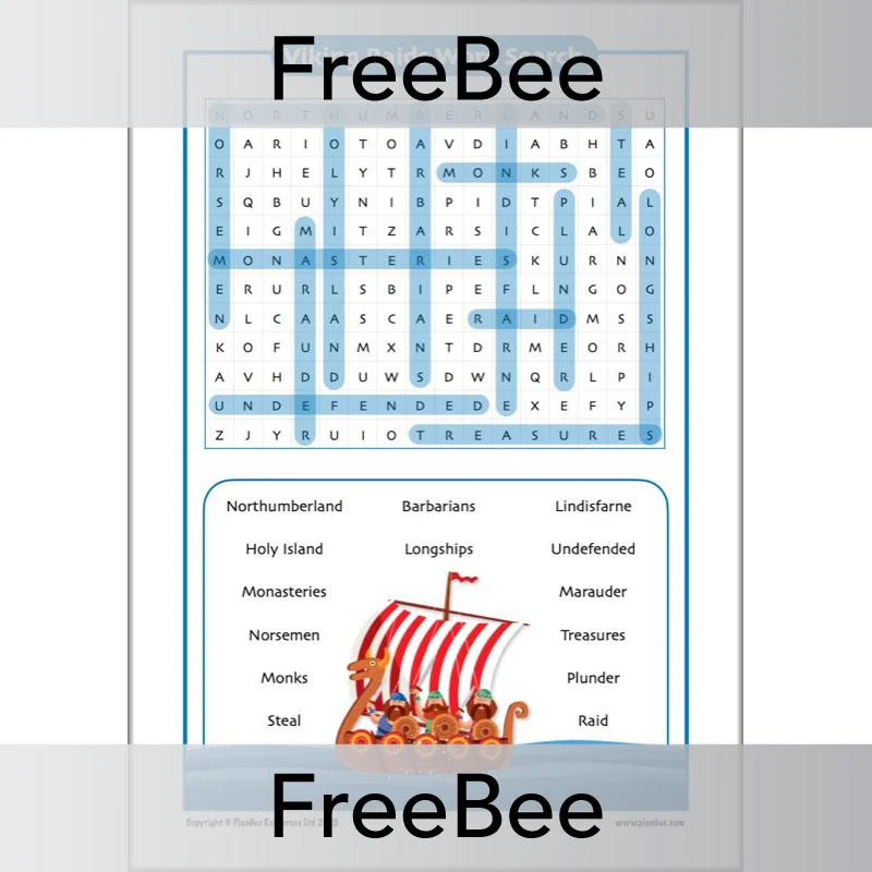 Viking Raids KS2 Word Search - Image 2