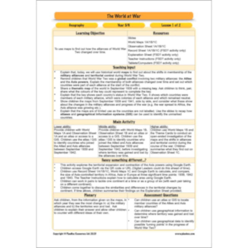 World War 2 (Upper KS2) Topic Enrichment Pack - Image 26