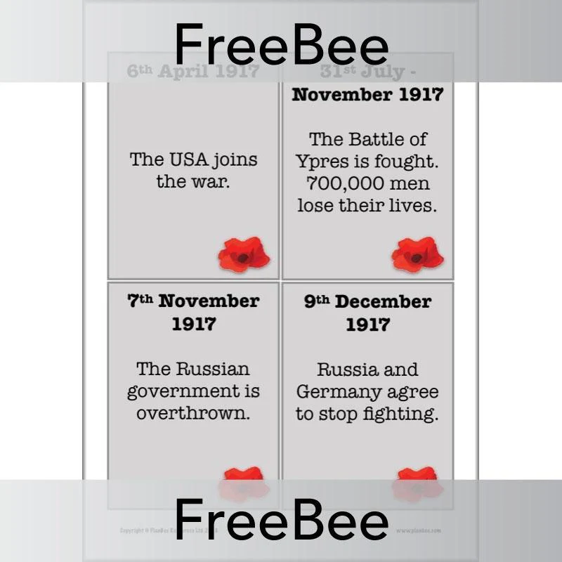 World War 1 Timeline Cards - Image 7